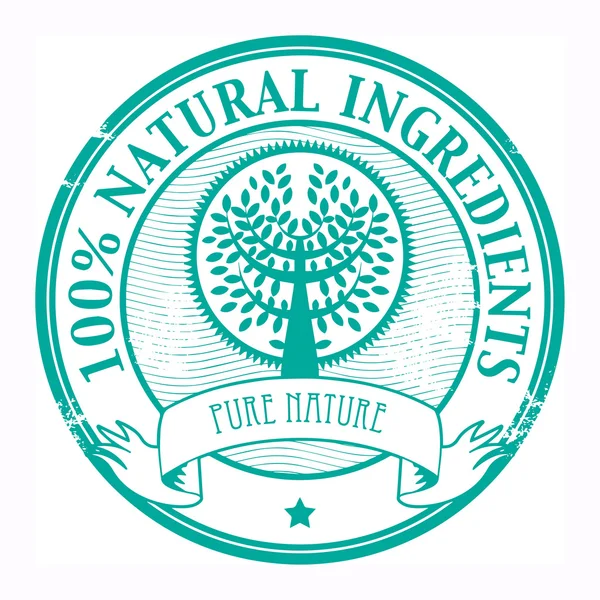 Natuurlijke ingrediënten stempel — Stockvector