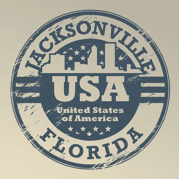 Floride, timbre de Jacksonville — Image vectorielle