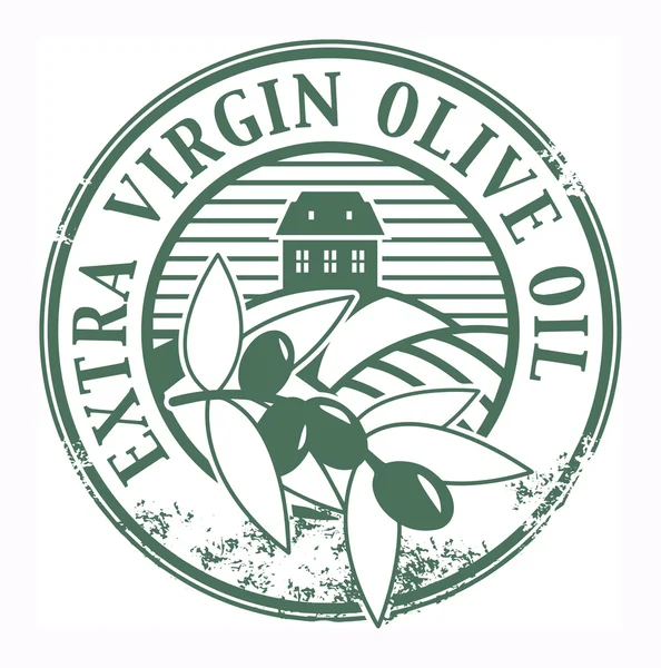 Sello de aceite de oliva virgen extra — Archivo Imágenes Vectoriales