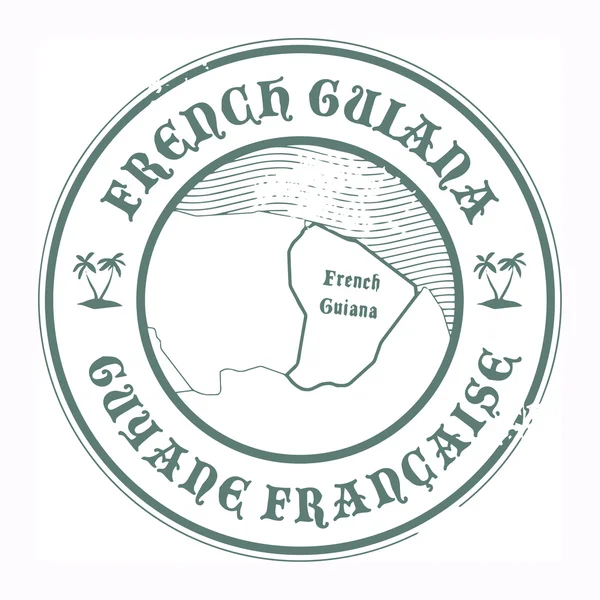Timbre Guyane française — Image vectorielle
