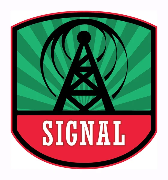 Signal label — Stock Vector