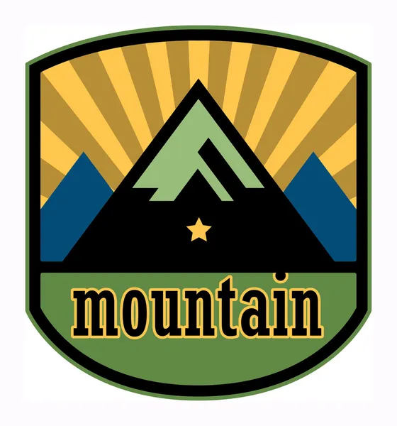 Βουνό ετικέτα — Διανυσματικό Αρχείο