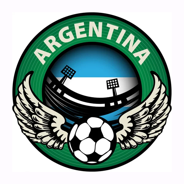 Argentina football label — Stock Vector