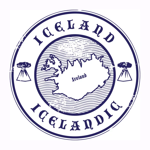 Sello Islandia — Archivo Imágenes Vectoriales