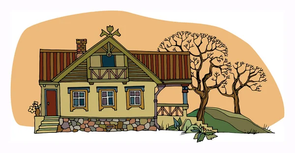 Paja casa — Vector de stock © memoangeles #40538549