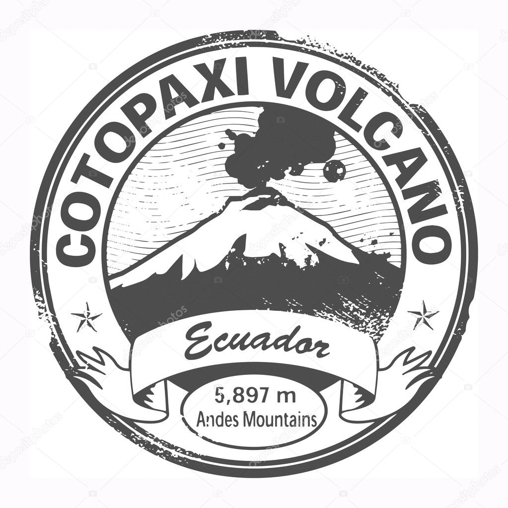 Cotopaxi Volcano, Ecuador stamp Stock Vector Image by ©_fla #21970327