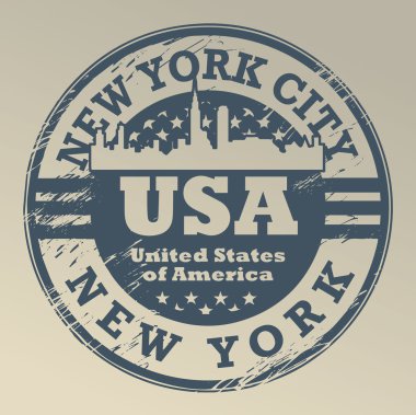 New york, new york şehir damgası
