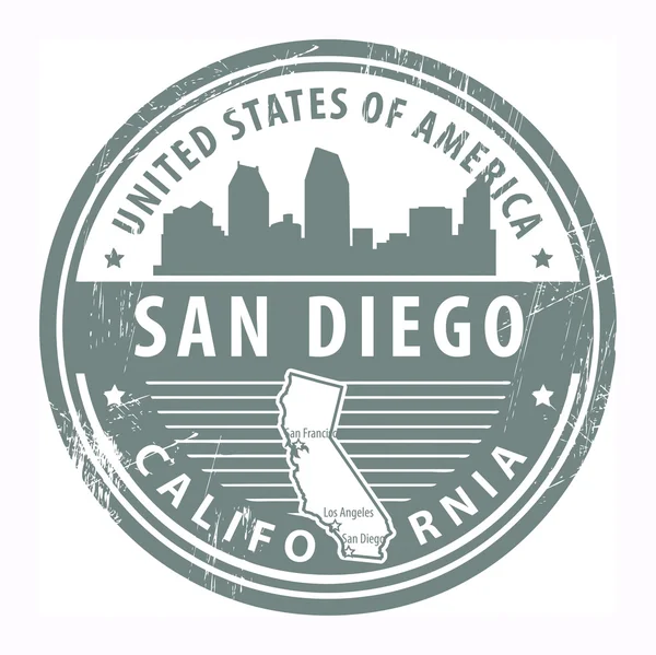 California, sello de San Diego — Archivo Imágenes Vectoriales