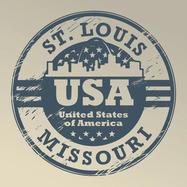 Missouri, francobollo St. Louis — Vettoriale Stock