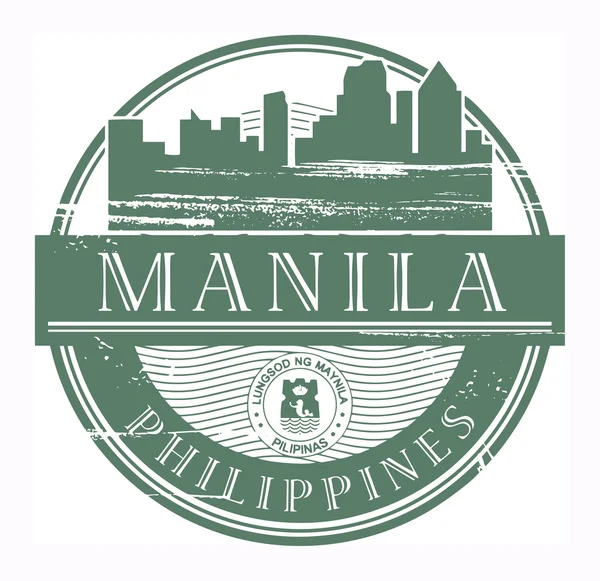 Manila, Filippinerna stämpel — Stock vektor