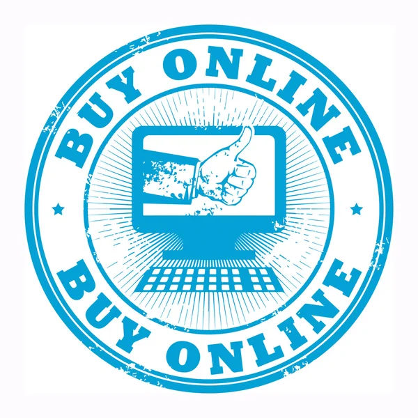 Buy Online stamp — Stock Vector