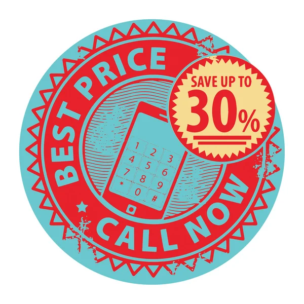 Best Price, Call Now sign — Stock Vector