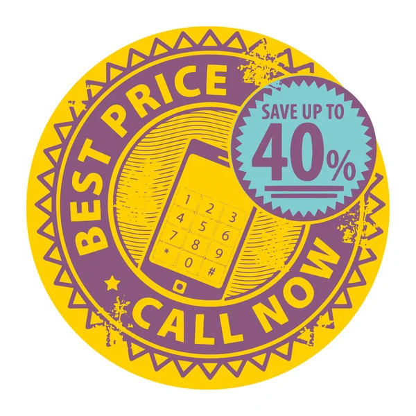 Best Price, Call Now sign — Stock Vector