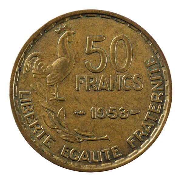 Vintage France coin — Stock Photo, Image