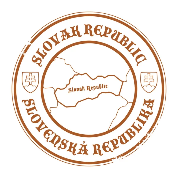 Timbre de la République slovaque — Image vectorielle