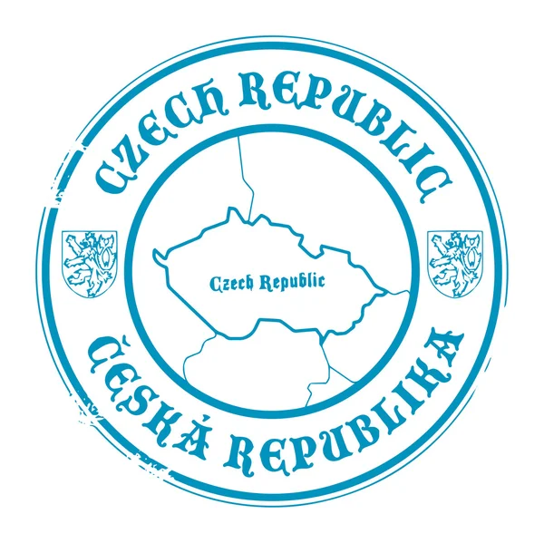 Česká republika razítko — Stockový vektor