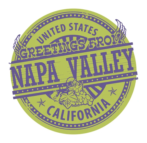 Saludos desde Napa Valley signo — Archivo Imágenes Vectoriales