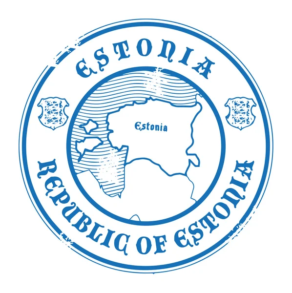 Estonia stamp — Stock Vector