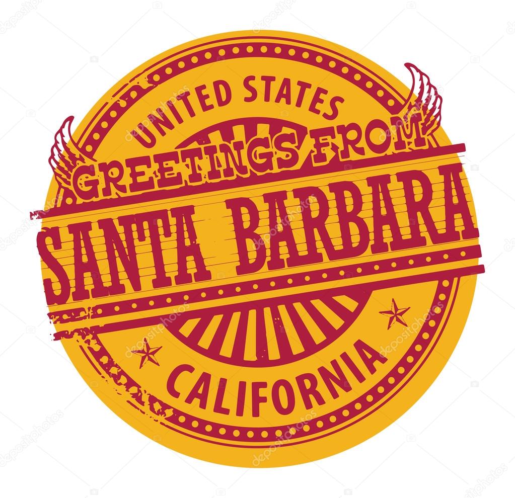 Greetings from Santa Barbara sign