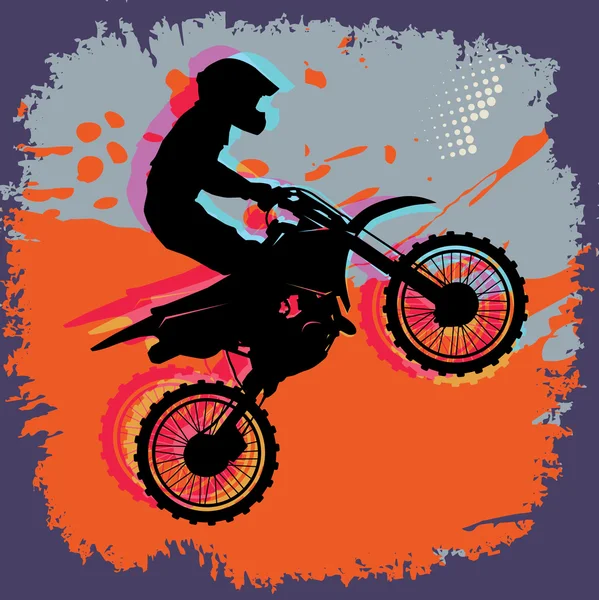 Motocross abstract — Stock Vector