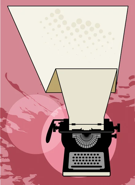 Vintage typewriter — Stock Vector