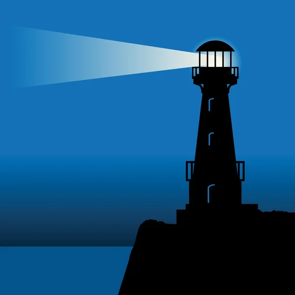 Silhouette du phare — Image vectorielle