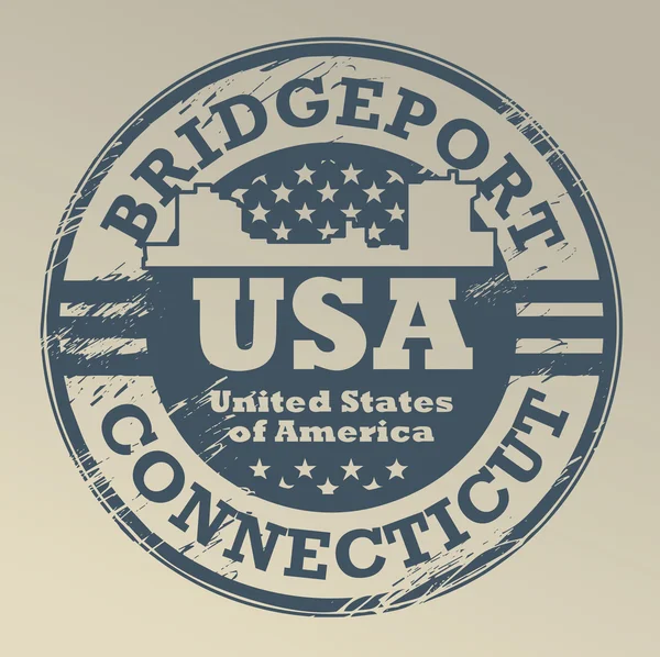Connecticut, bridgeport razítko — Stockový vektor