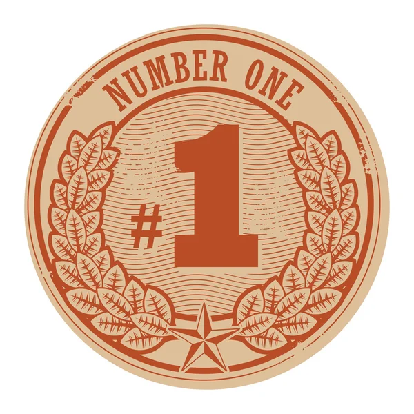 Number One stamp — Stock Vector