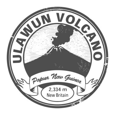 Ulawun Volcano, Papua Yeni Gine damgası
