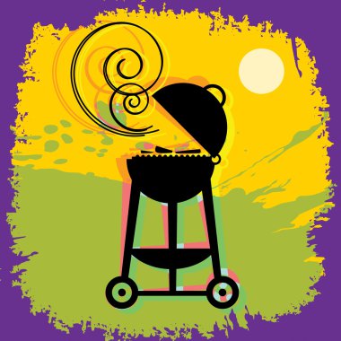 Barbekü veya ızgara soyut