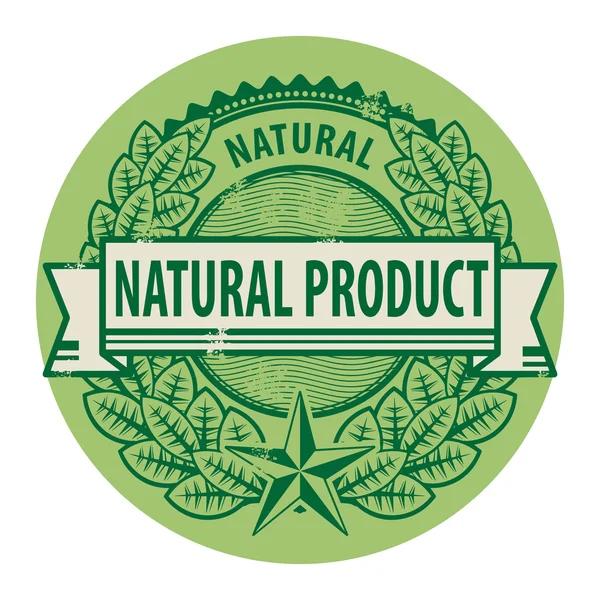 Natural Product sign — Stok Vektör