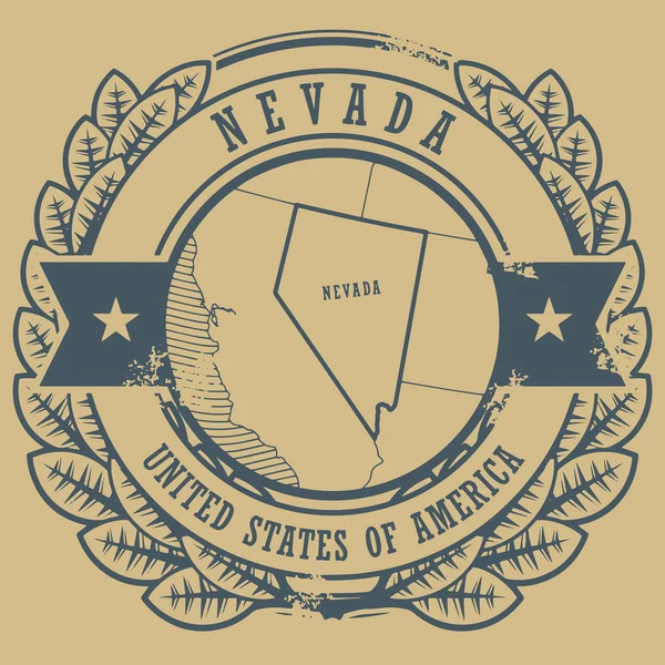 Nevada, Timbre des États-Unis — Image vectorielle