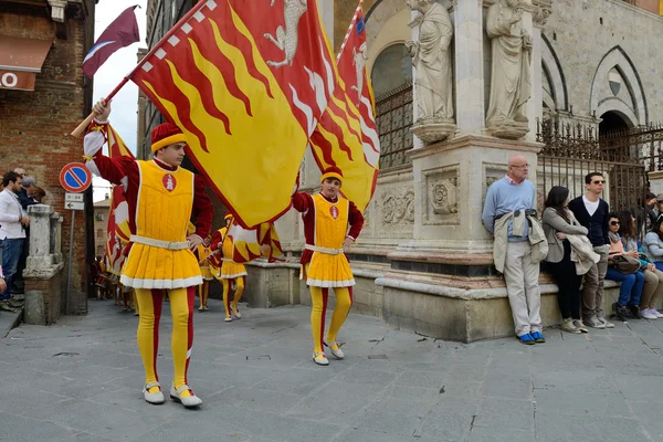 Parade in siena, italien — Stockfoto