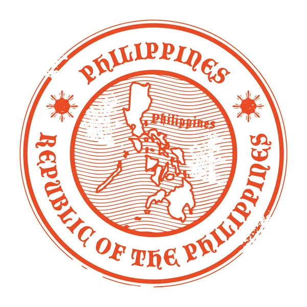Philippinische Briefmarke — Stockvektor