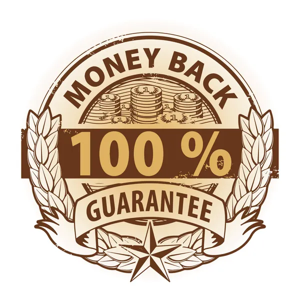 Money back guarantee stamp — Stock Vector