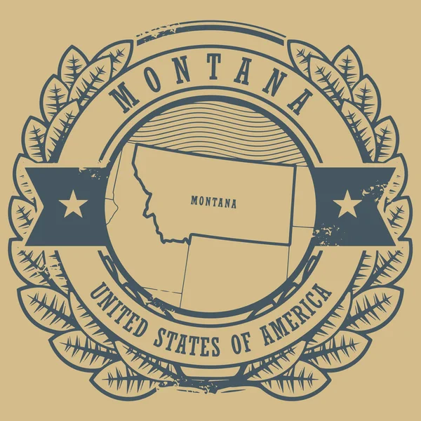 Montana, Etats-Unis signe — Image vectorielle