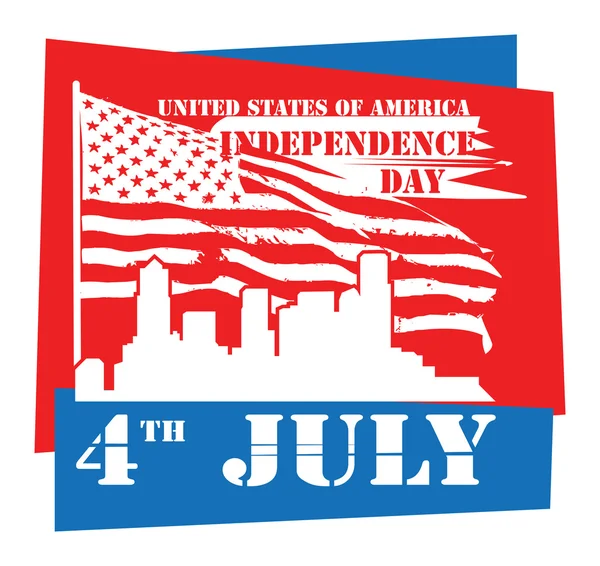 Signo del Día de la Independencia del 4 de julio — Archivo Imágenes Vectoriales