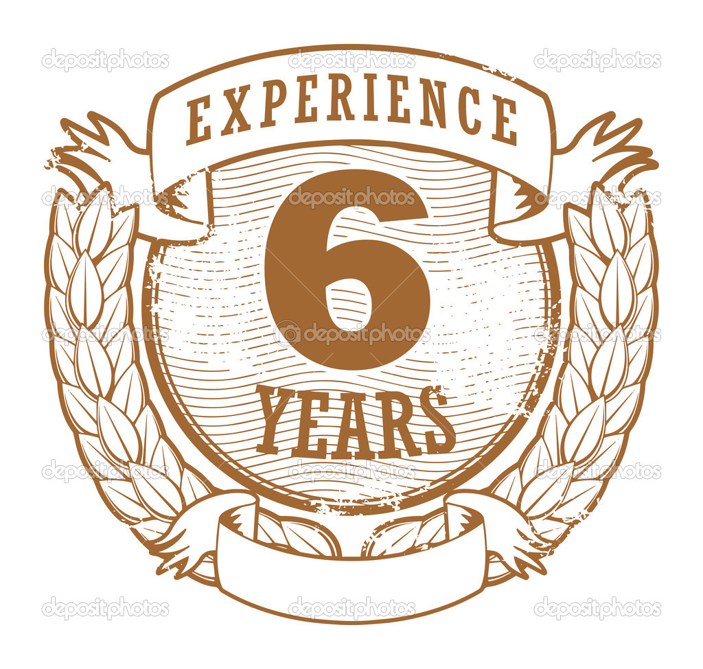 6 Years Experience stamp