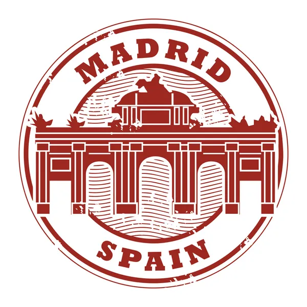 Μαδρίτης, Ισπανία σφραγίδα — Διανυσματικό Αρχείο