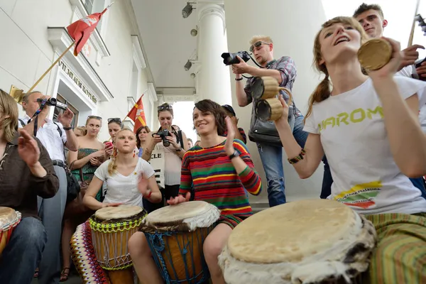 Dia da música de rua em maio, Vilnius — Fotografia de Stock