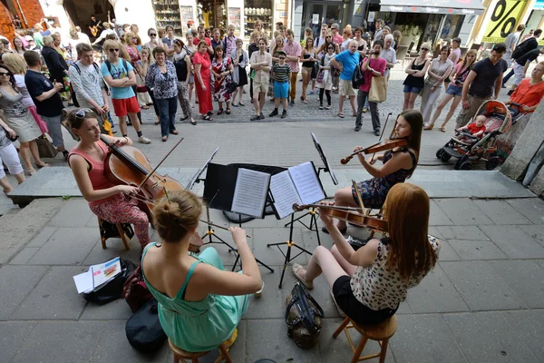 Dia da música de rua em maio, Vilnius — Fotografia de Stock