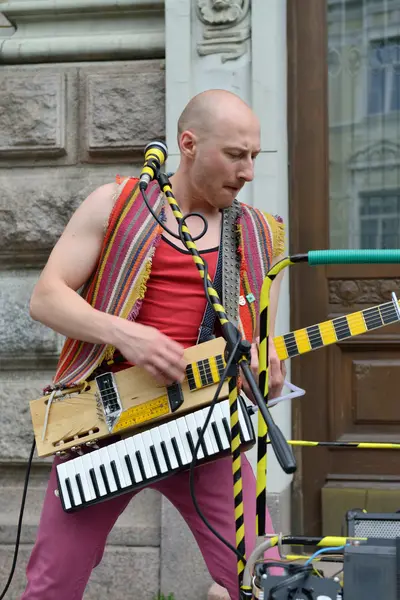 Giornata della musica di strada a maggio, Vilnius — Foto Stock