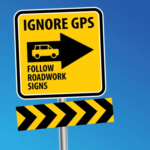 Дорожный знак GPS — стоковый вектор