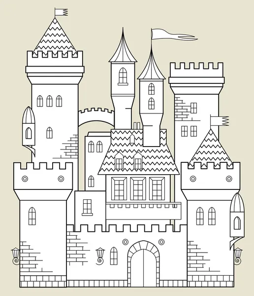 Castillo — Vector de stock