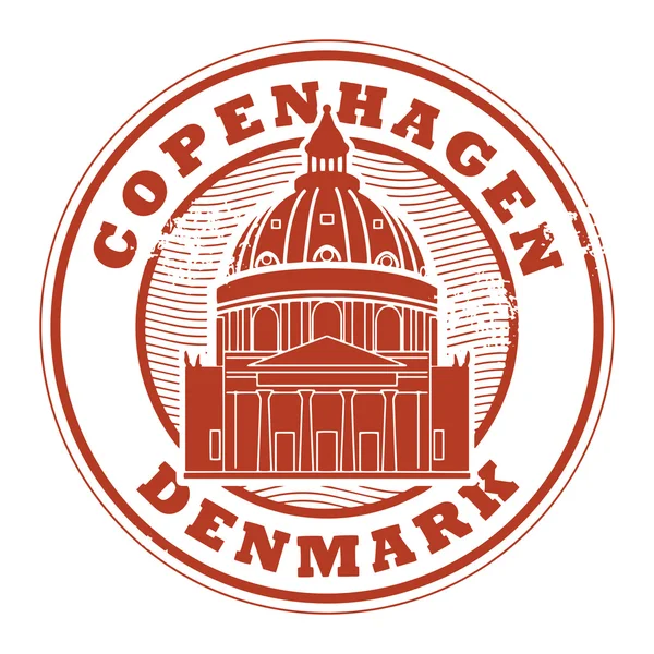 Sello Copenhague, Dinamarca — Vector de stock