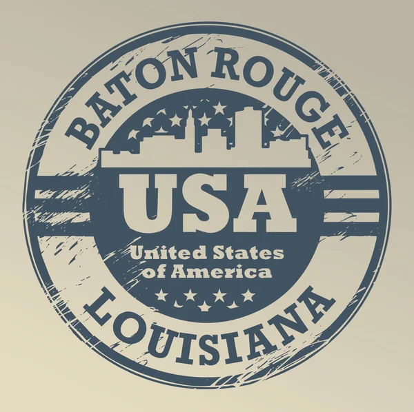 Louisiana, sello Baton Rouge — Archivo Imágenes Vectoriales