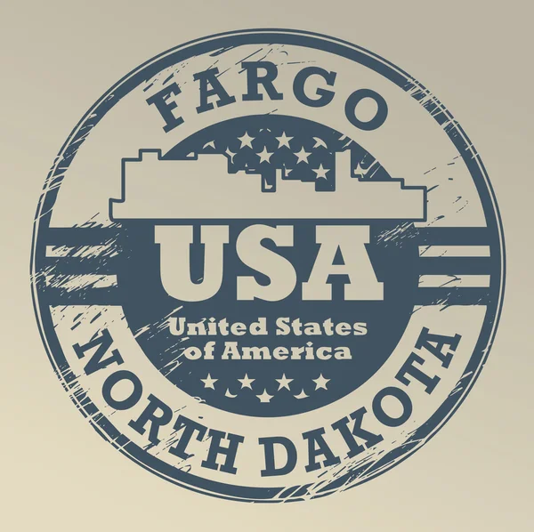 Dakota del Norte, sello Fargo — Vector de stock
