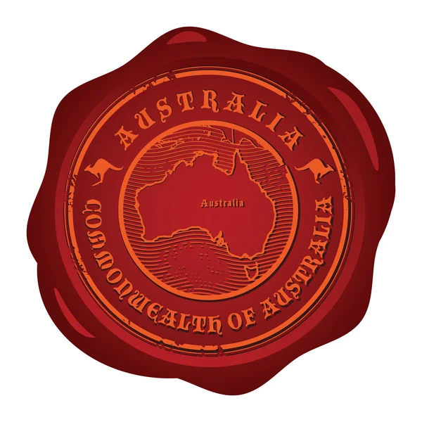 Wax seal Australia — Stock Vector