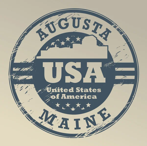 Maine, Augusta stamp — Stock Vector