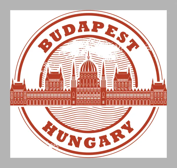 Budapeşte, Macaristan damgası — Stok Vektör
